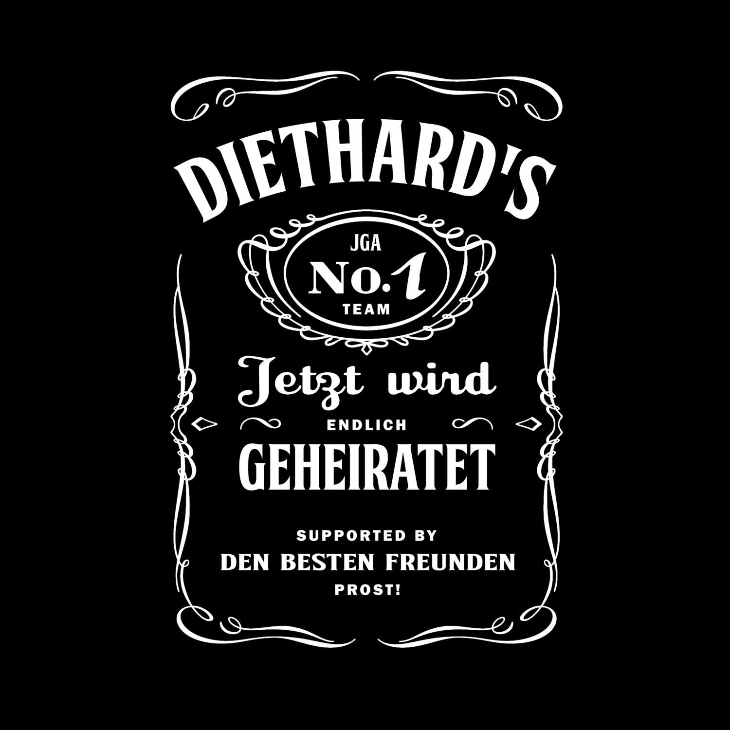 JGA T-Shirt »Jackie« für den Namen »Diethard«