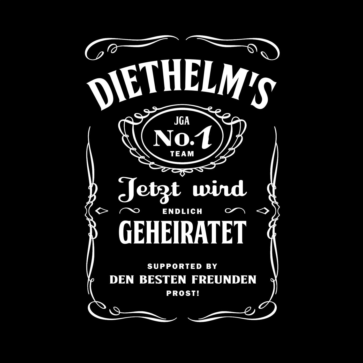 JGA T-Shirt »Jackie« für den Namen »Diethelm«