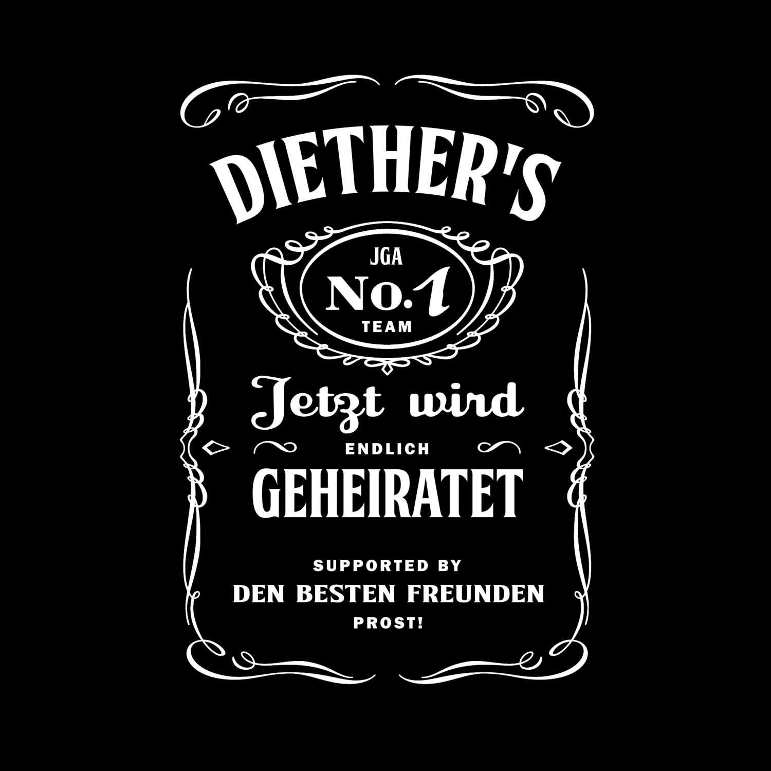 JGA T-Shirt »Jackie« für den Namen »Diether«