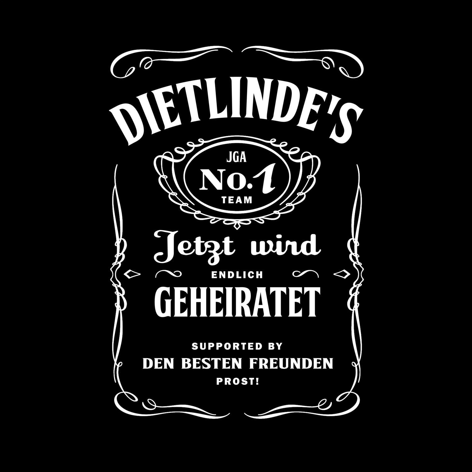 JGA T-Shirt »Jackie« für den Namen »Dietlinde«