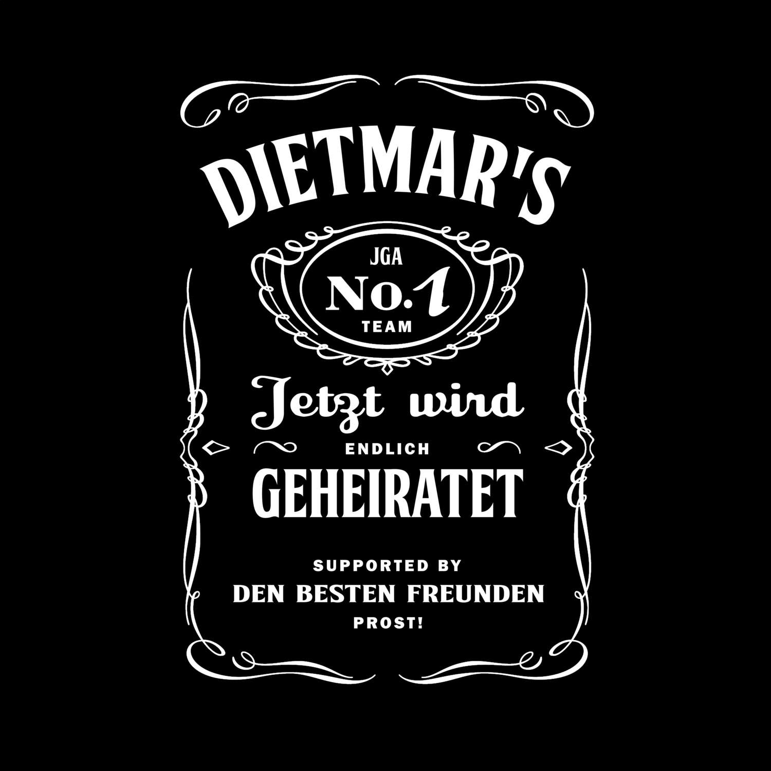 JGA T-Shirt »Jackie« für den Namen »Dietmar«