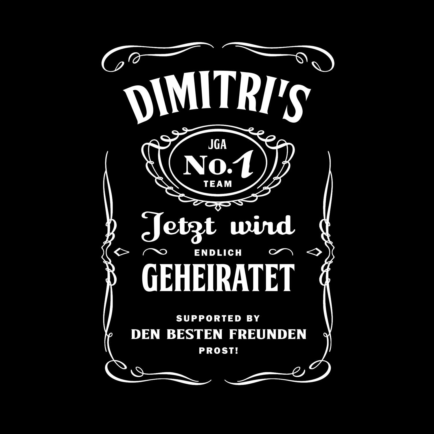 JGA T-Shirt »Jackie« für den Namen »Dimitri«