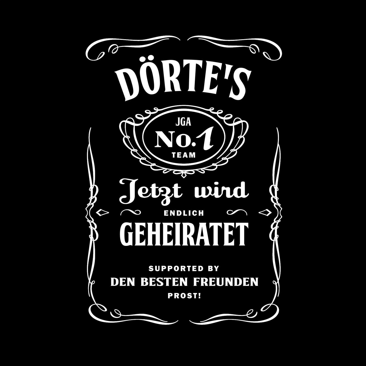 JGA T-Shirt »Jackie« für den Namen »Dörte«