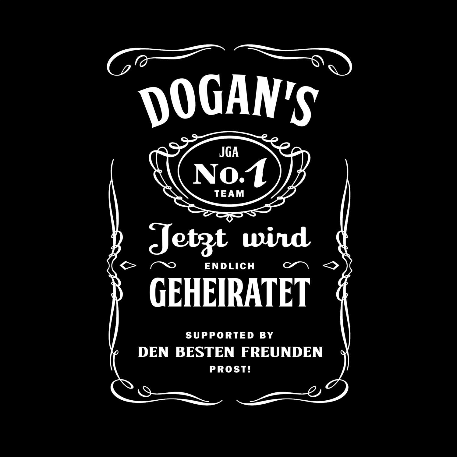 JGA T-Shirt »Jackie« für den Namen »Dogan«