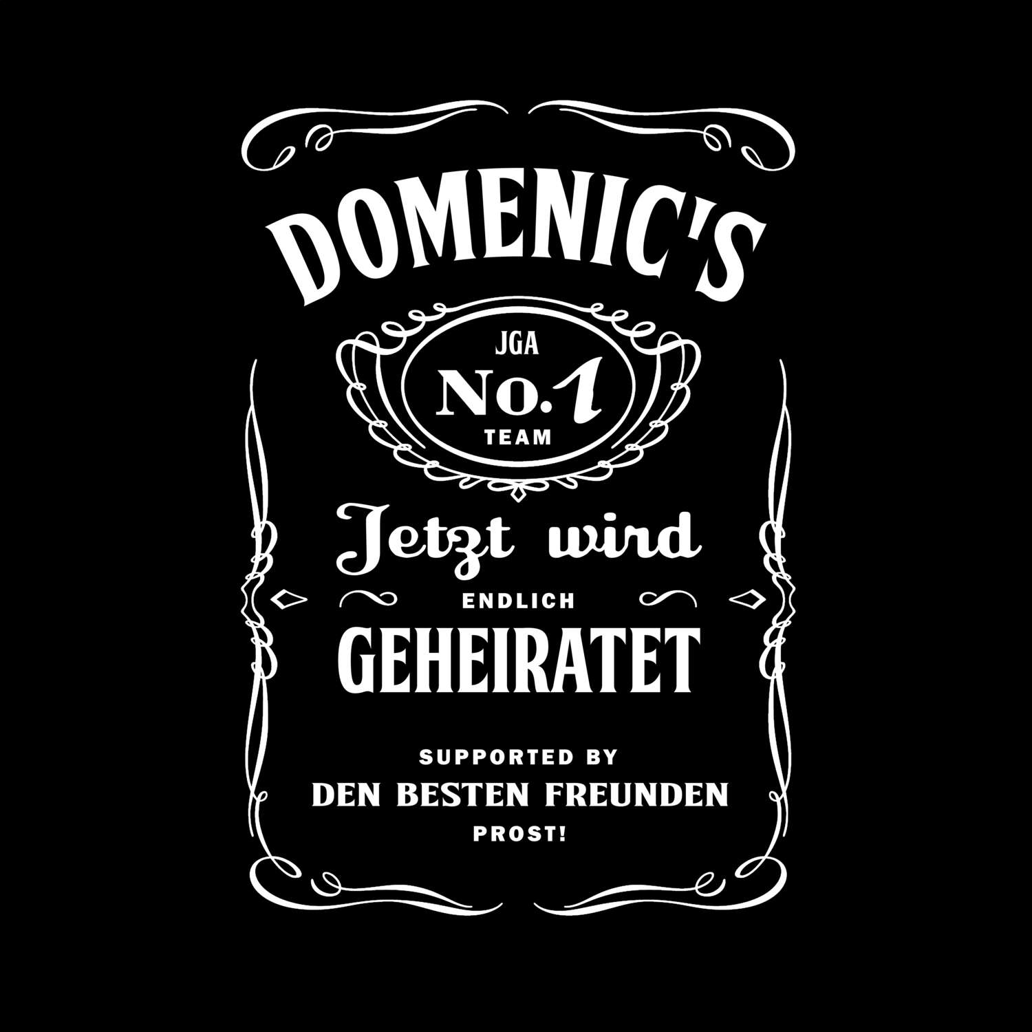 JGA T-Shirt »Jackie« für den Namen »Domenic«