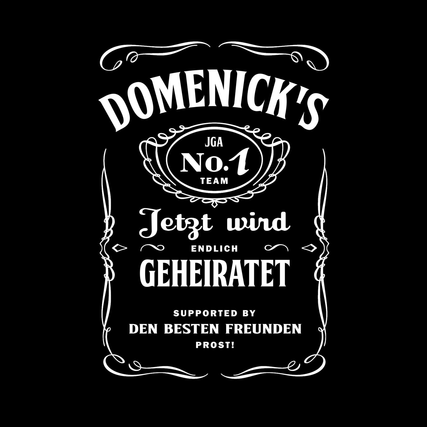 JGA T-Shirt »Jackie« für den Namen »Domenick«