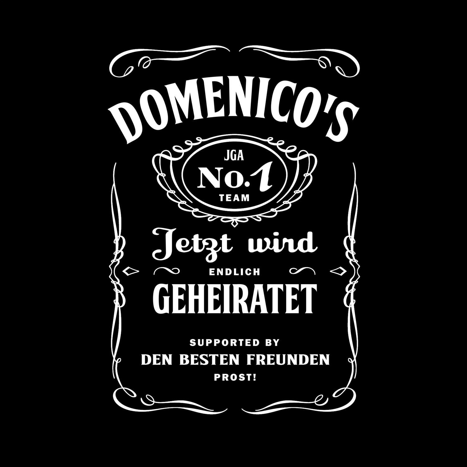 JGA T-Shirt »Jackie« für den Namen »Domenico«