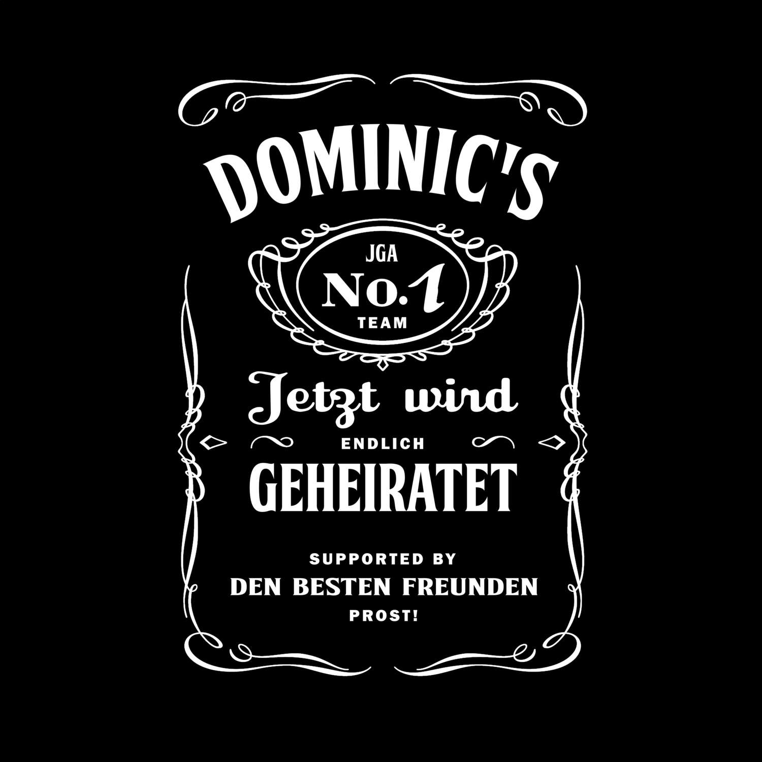 JGA T-Shirt »Jackie« für den Namen »Dominic«