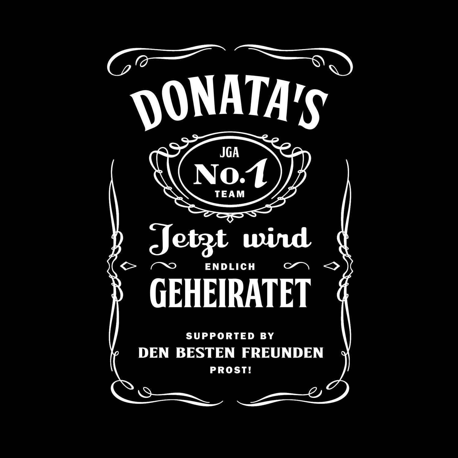 JGA T-Shirt »Jackie« für den Namen »Donata«