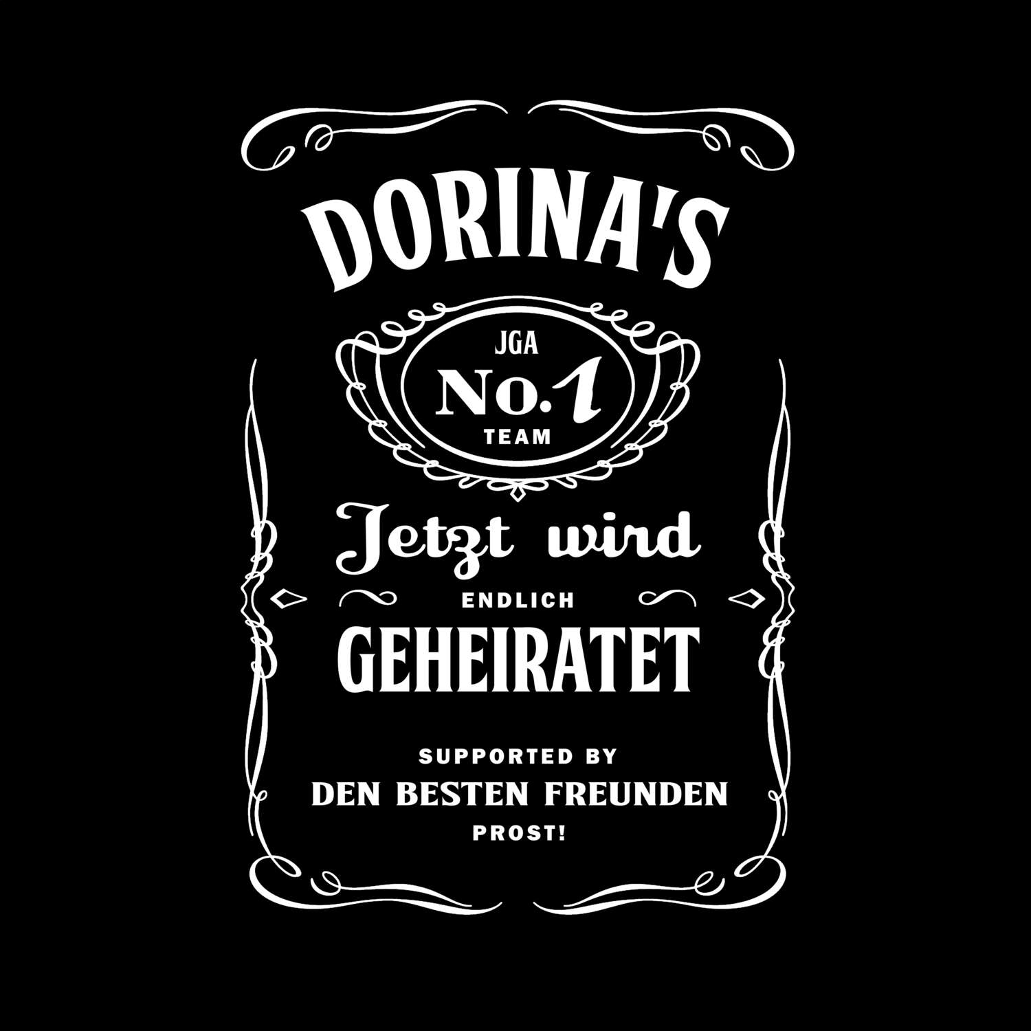 JGA T-Shirt »Jackie« für den Namen »Dorina«