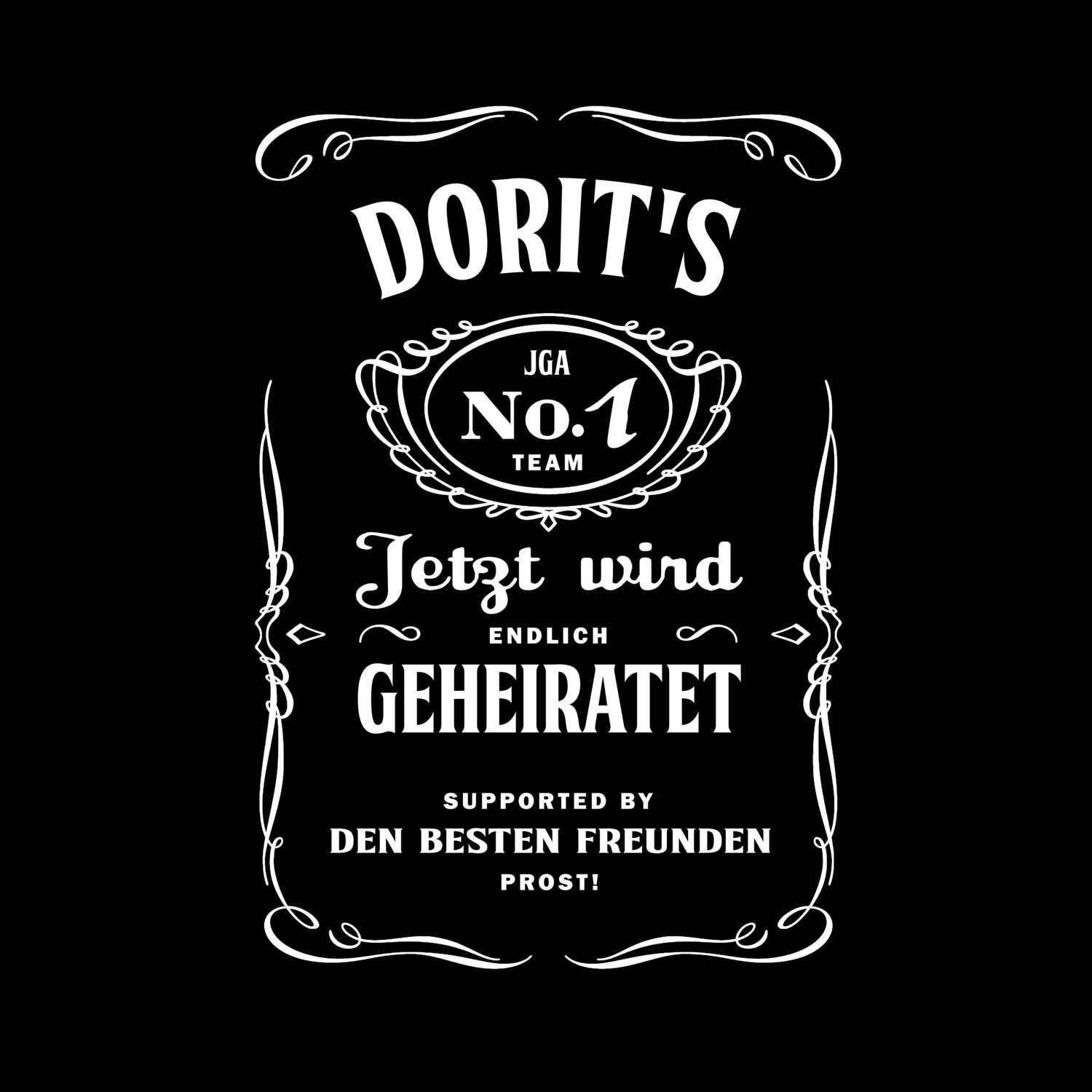 JGA T-Shirt »Jackie« für den Namen »Dorit«