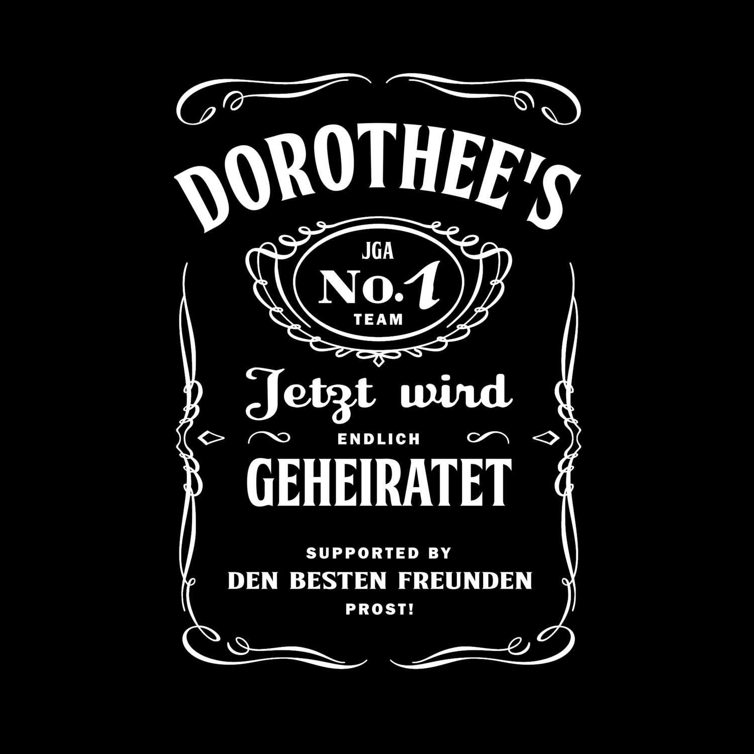 JGA T-Shirt »Jackie« für den Namen »Dorothee«