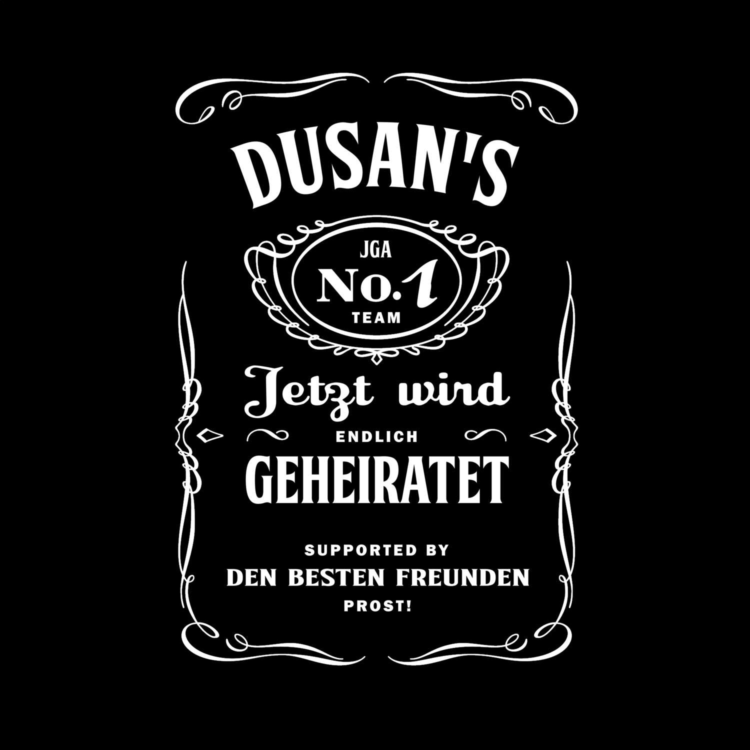 JGA T-Shirt »Jackie« für den Namen »Dusan«