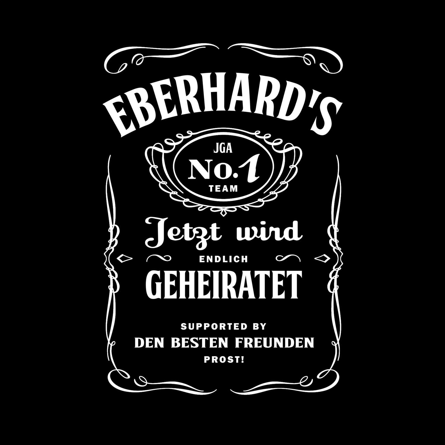 JGA T-Shirt »Jackie« für den Namen »Eberhard«