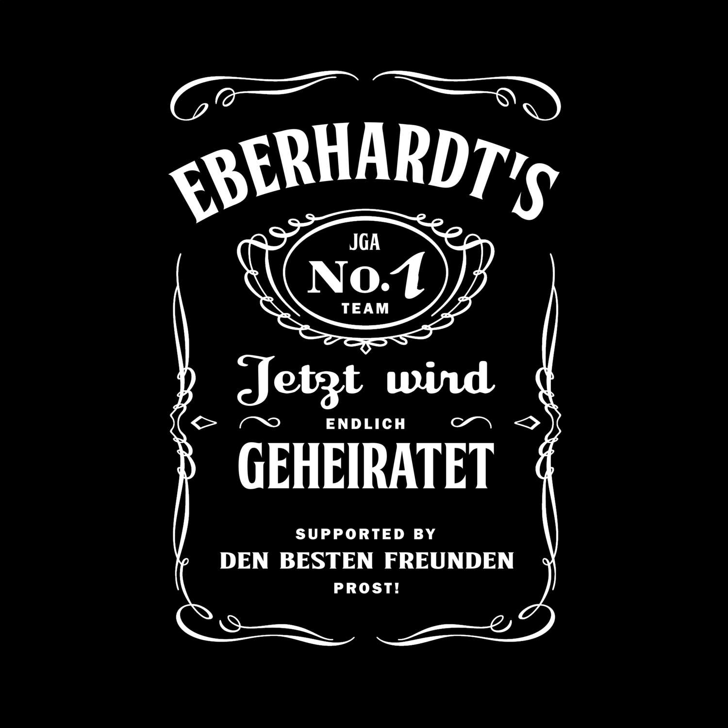 JGA T-Shirt »Jackie« für den Namen »Eberhardt«