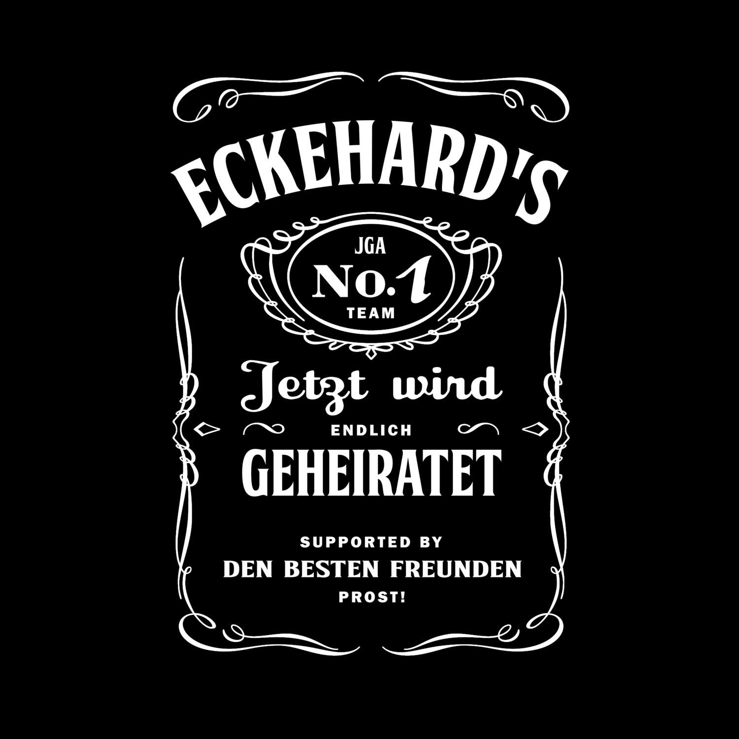 JGA T-Shirt »Jackie« für den Namen »Eckehard«