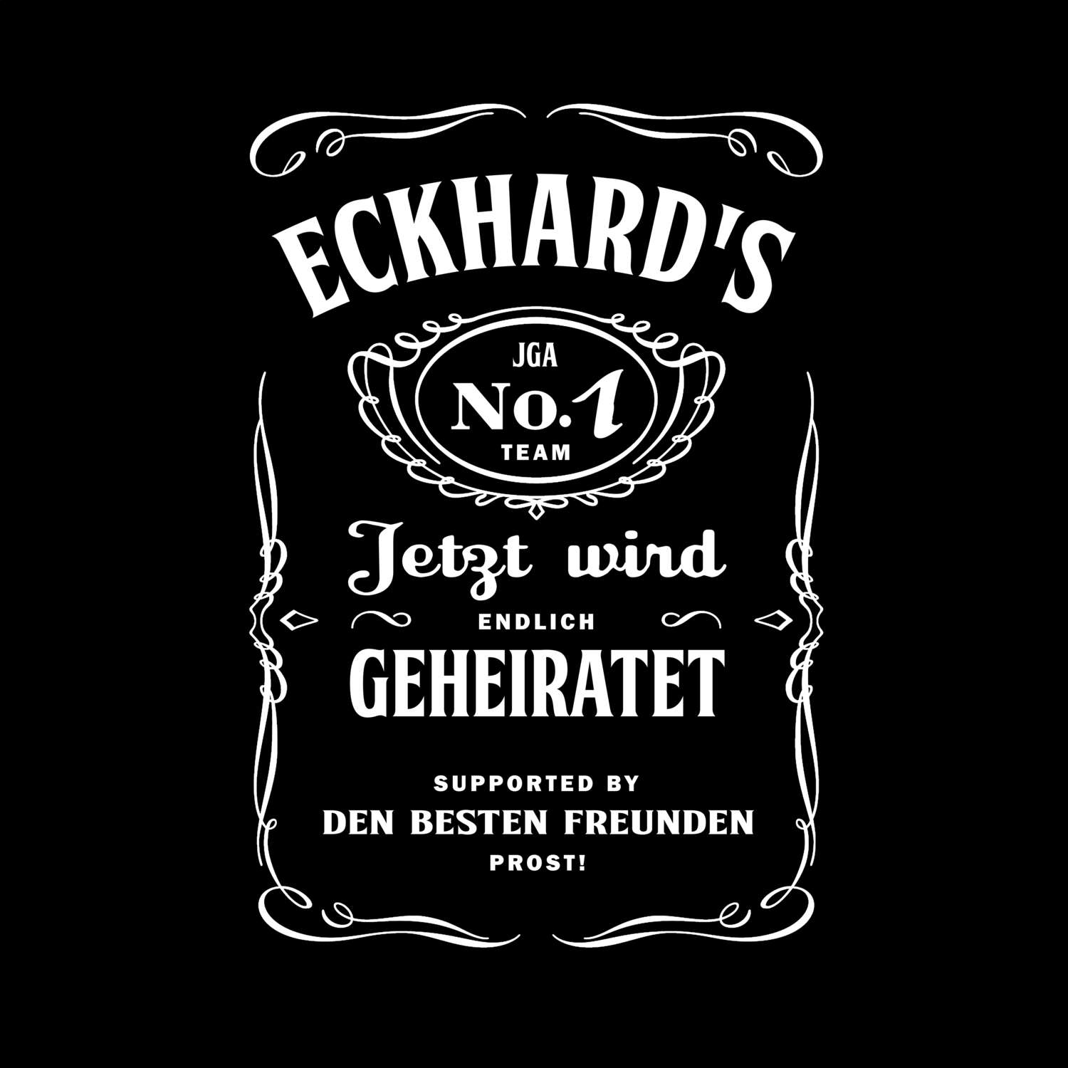 JGA T-Shirt »Jackie« für den Namen »Eckhard«