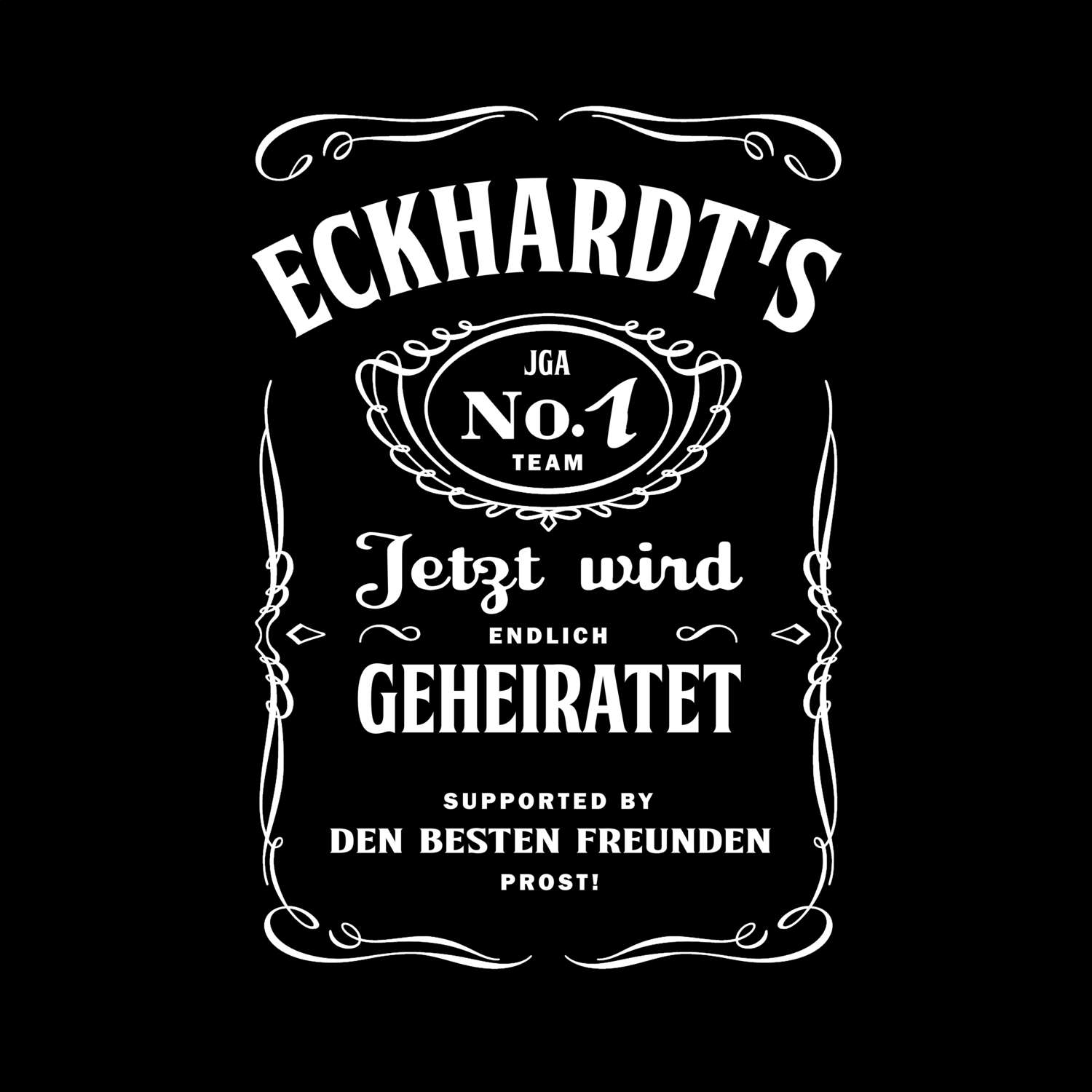 JGA T-Shirt »Jackie« für den Namen »Eckhardt«