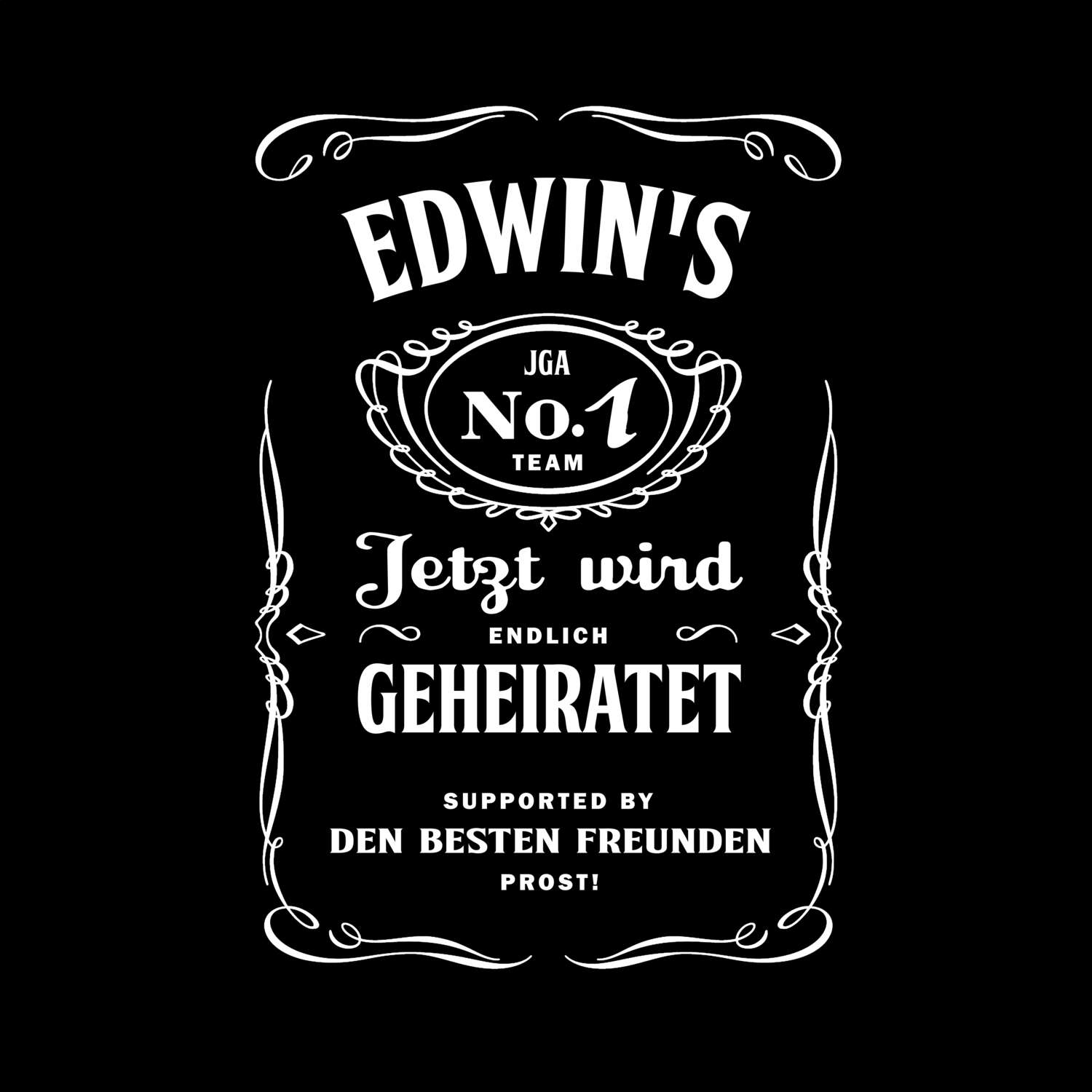 JGA T-Shirt »Jackie« für den Namen »Edwin«