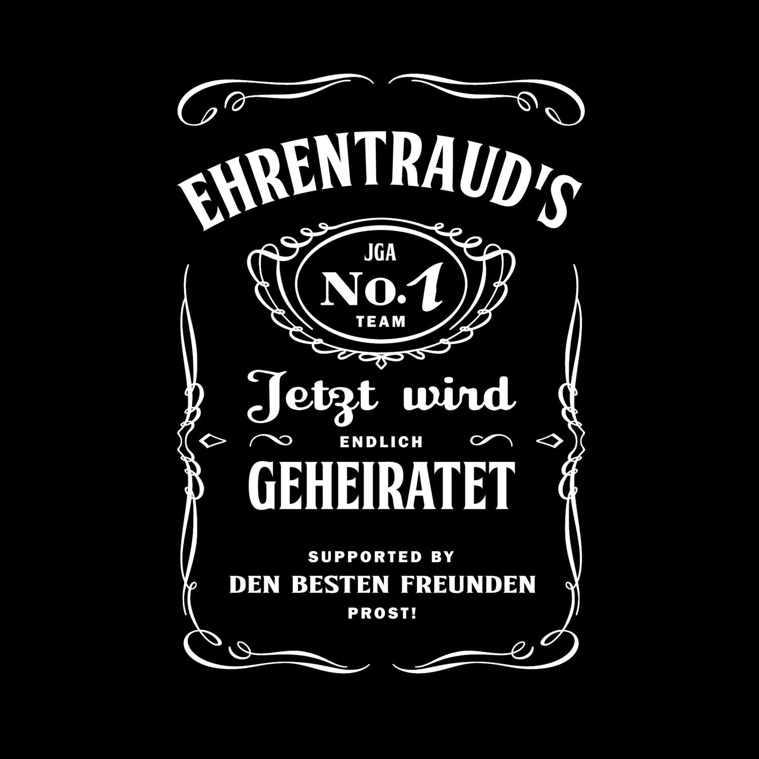 JGA T-Shirt »Jackie« für den Namen »Ehrentraud«