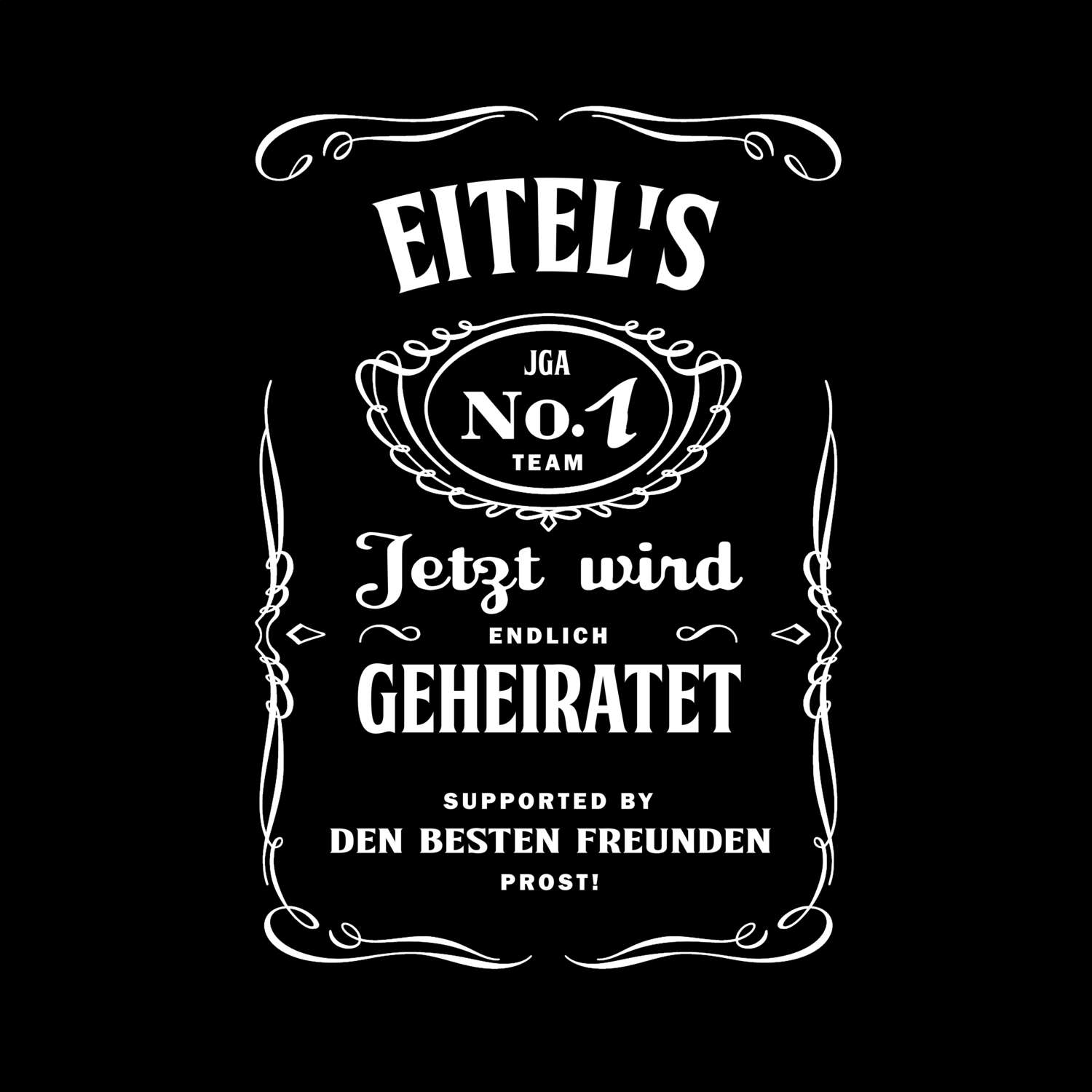 JGA T-Shirt »Jackie« für den Namen »Eitel«