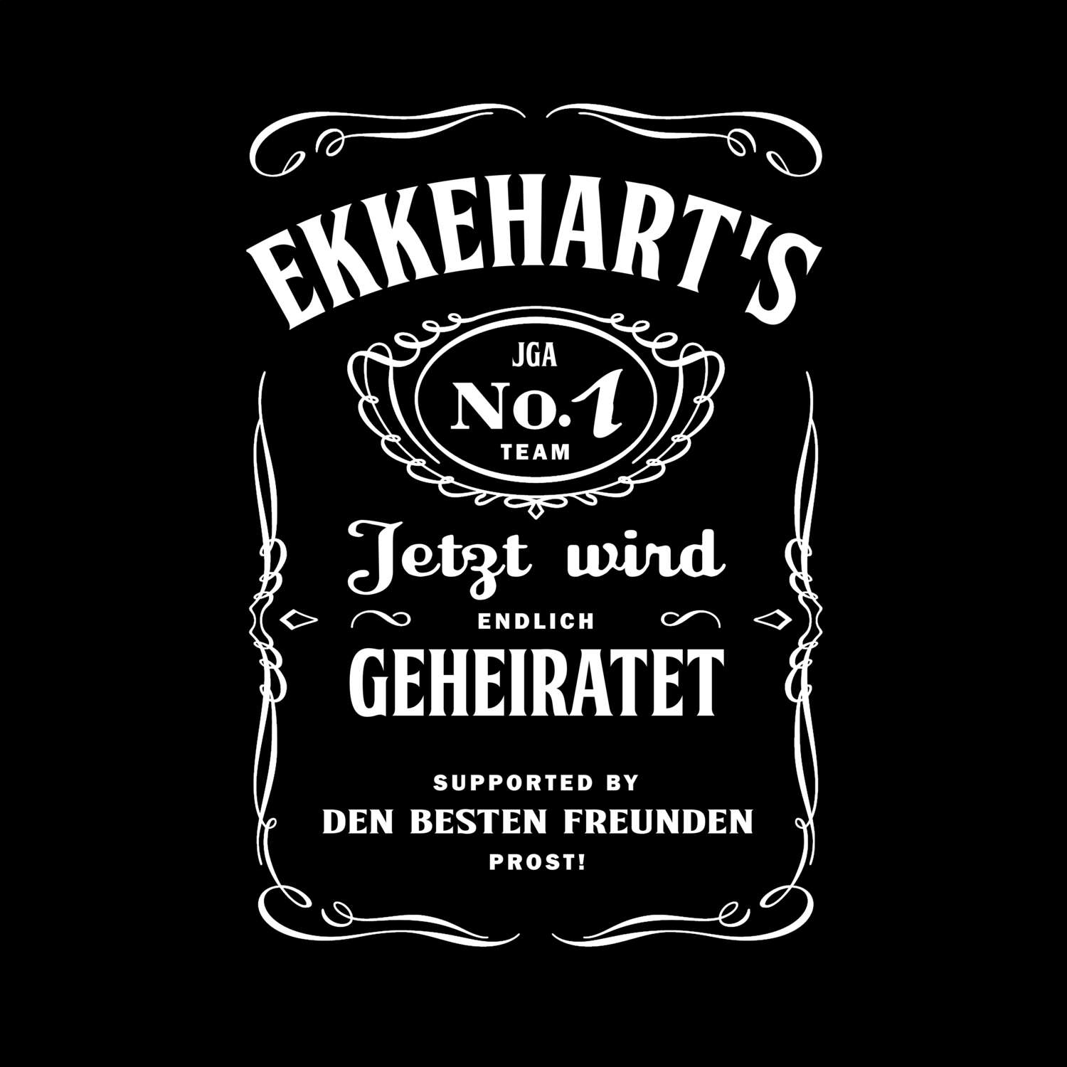 JGA T-Shirt »Jackie« für den Namen »Ekkehart«