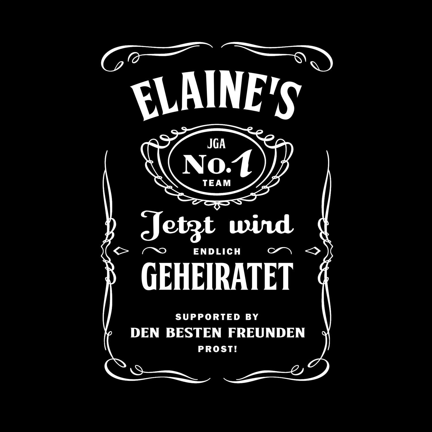 JGA T-Shirt »Jackie« für den Namen »Elaine«