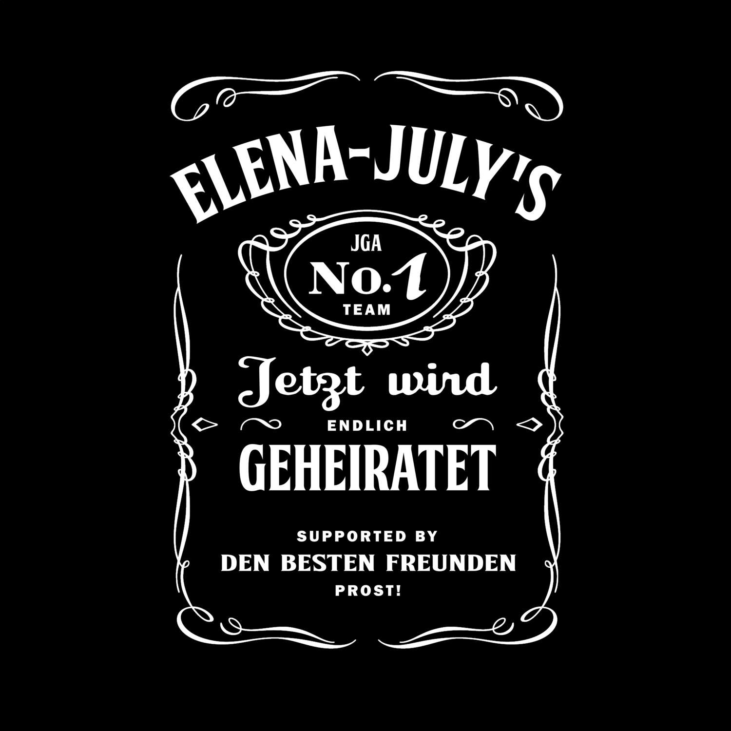 JGA T-Shirt »Jackie« für den Namen »Elena-July«