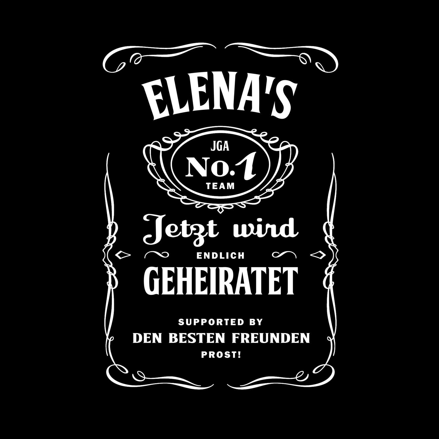 JGA T-Shirt »Jackie« für den Namen »Elena«