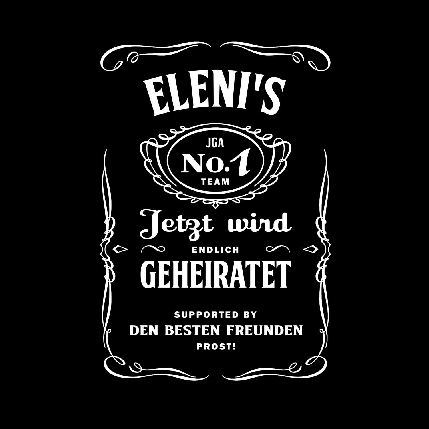 JGA T-Shirt »Jackie« für den Namen »Eleni«