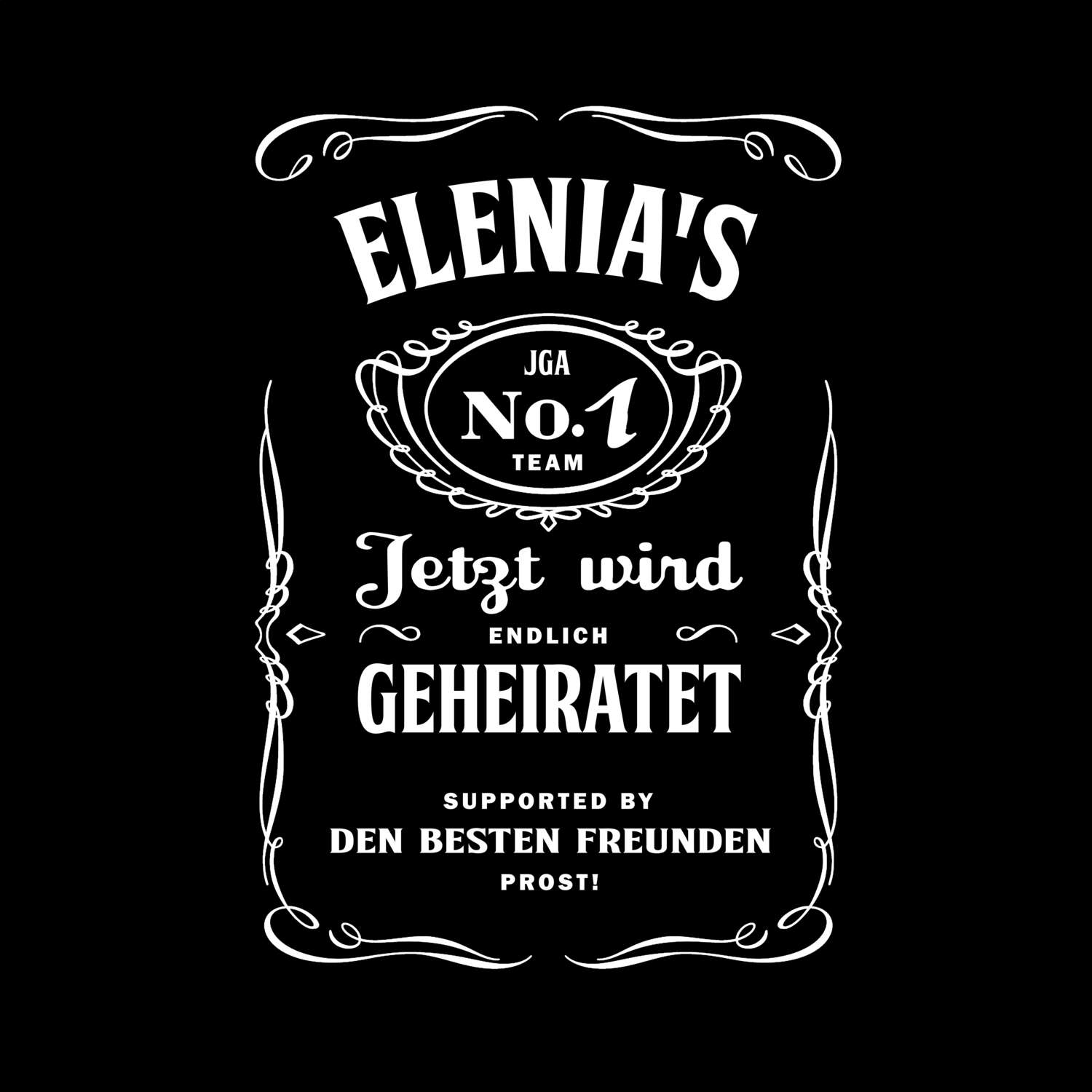 JGA T-Shirt »Jackie« für den Namen »Elenia«