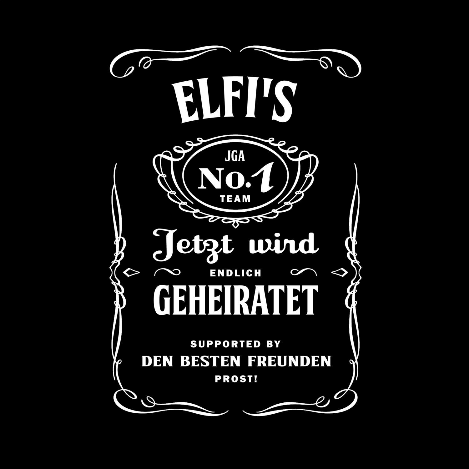 JGA T-Shirt »Jackie« für den Namen »Elfi«