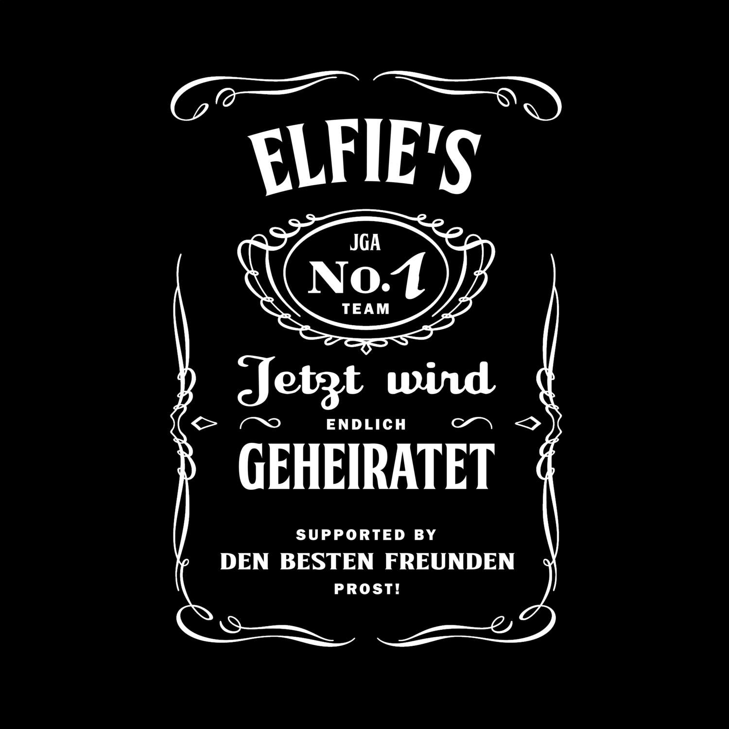 JGA T-Shirt »Jackie« für den Namen »Elfie«