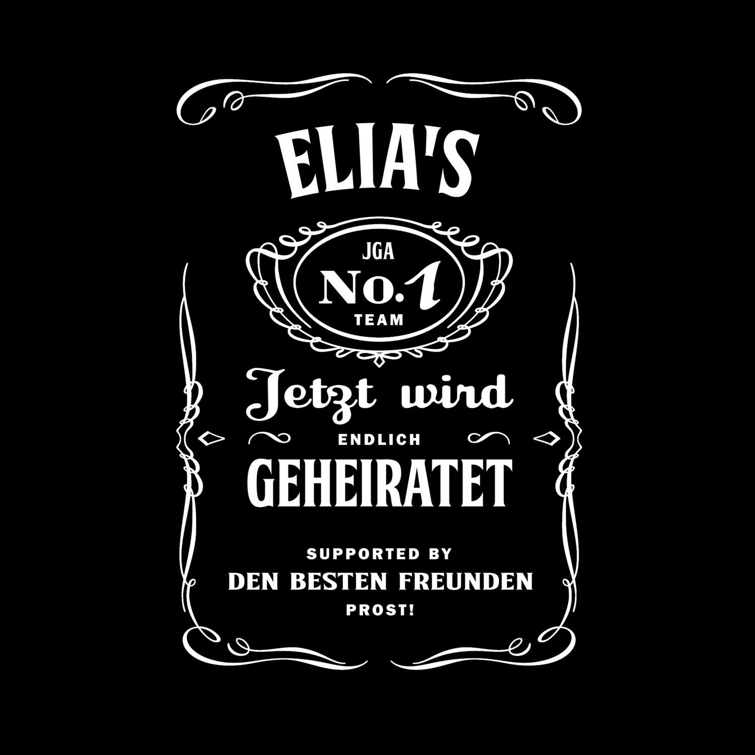 JGA T-Shirt »Jackie« für den Namen »Elia«