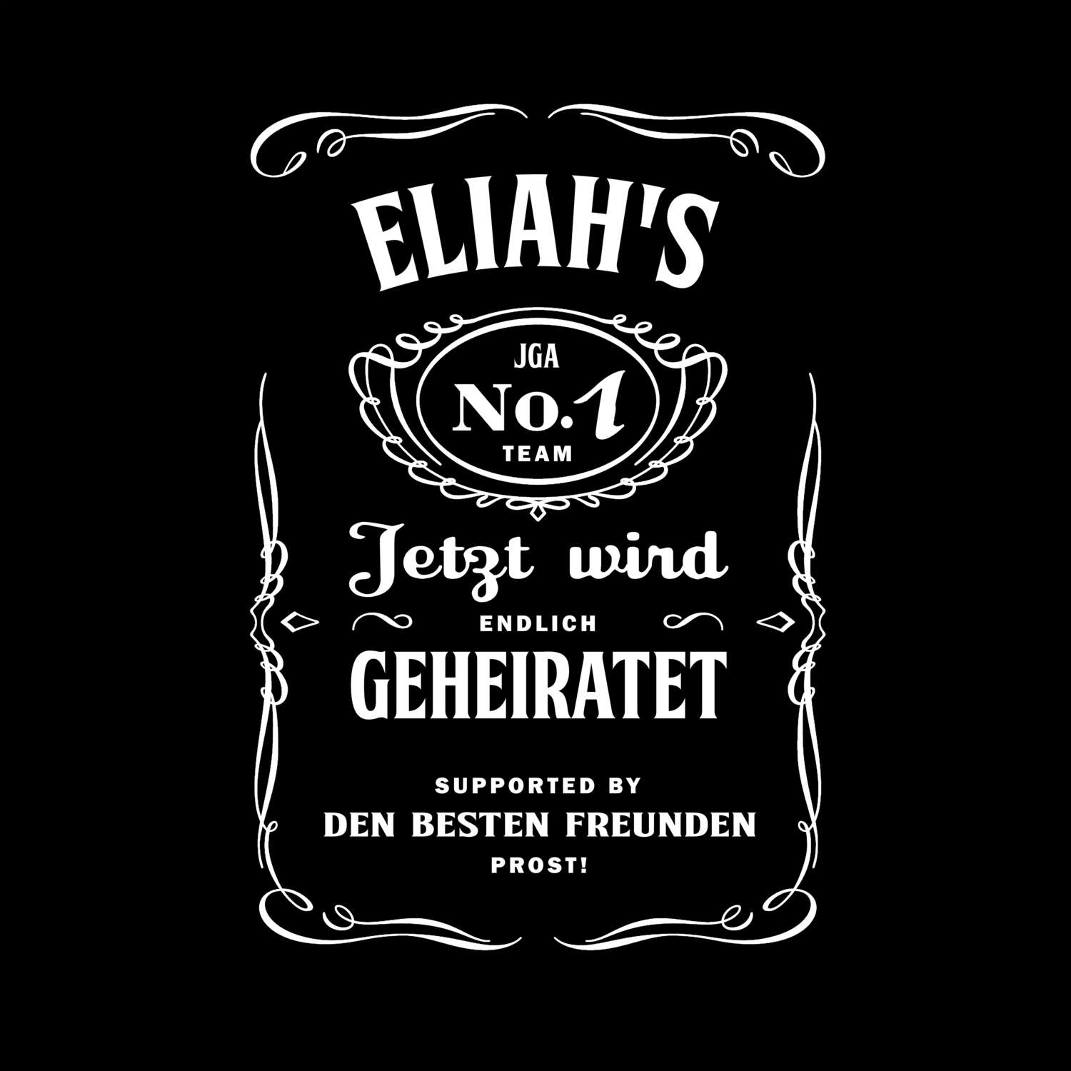 JGA T-Shirt »Jackie« für den Namen »Eliah«