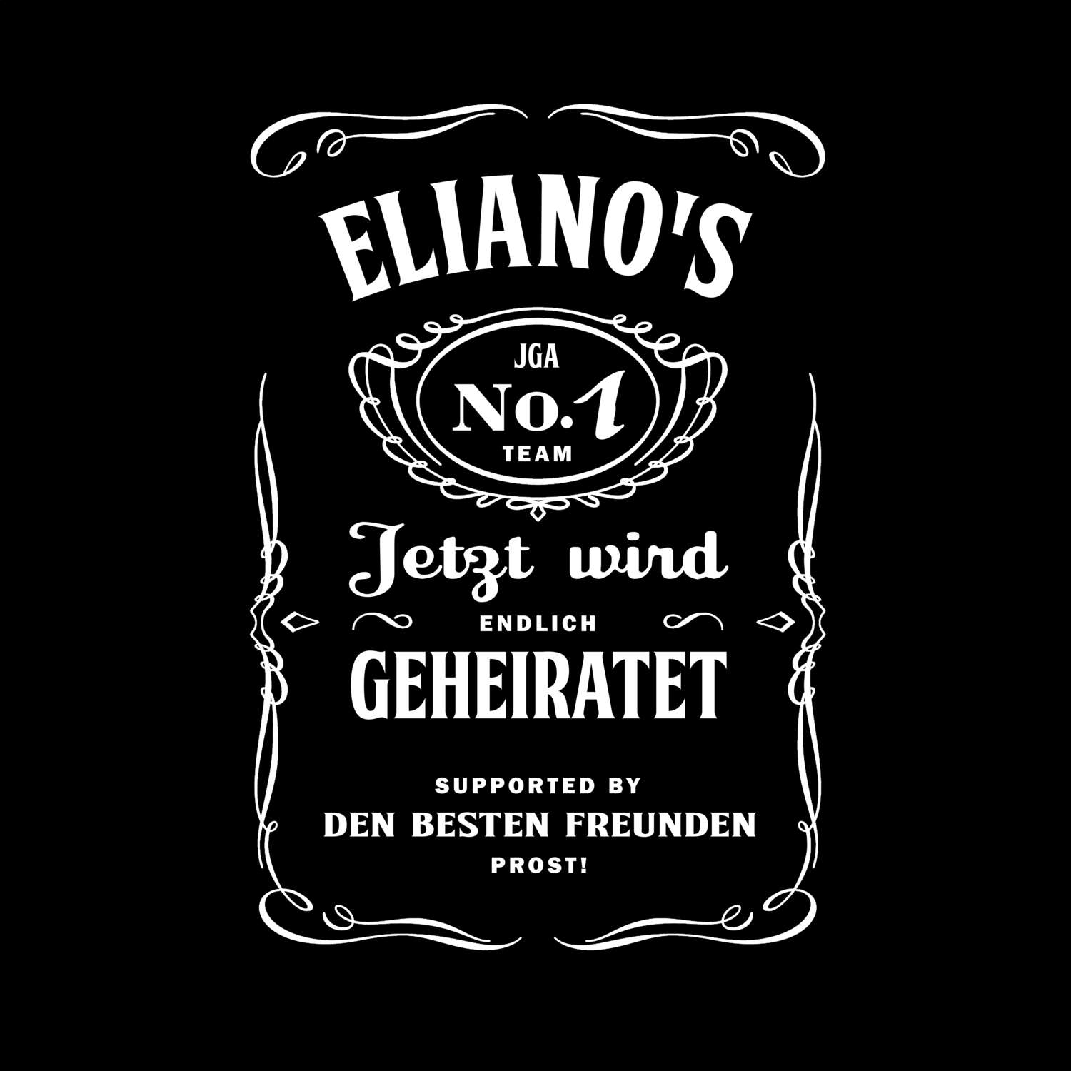 JGA T-Shirt »Jackie« für den Namen »Eliano«