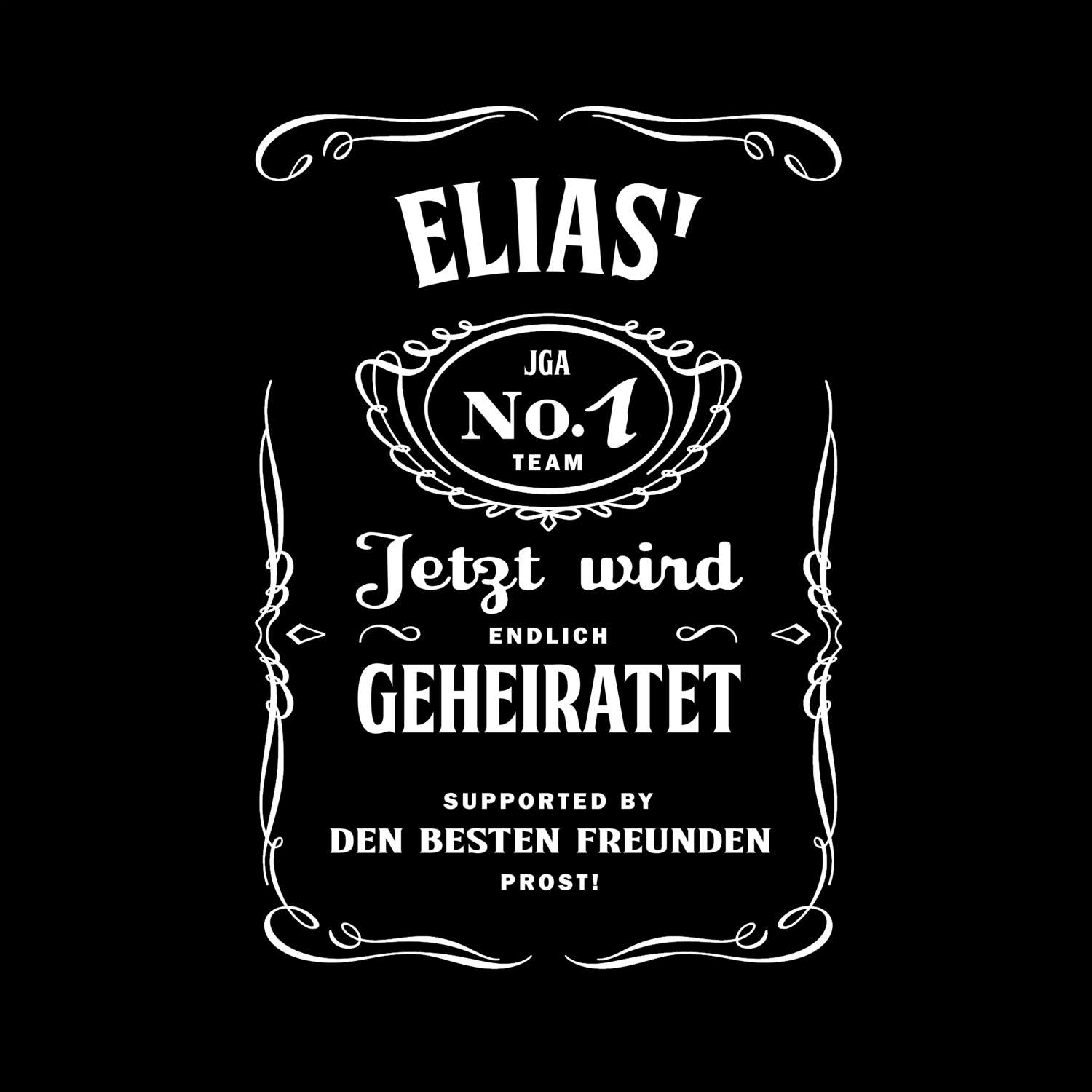 JGA T-Shirt »Jackie« für den Namen »Elias«