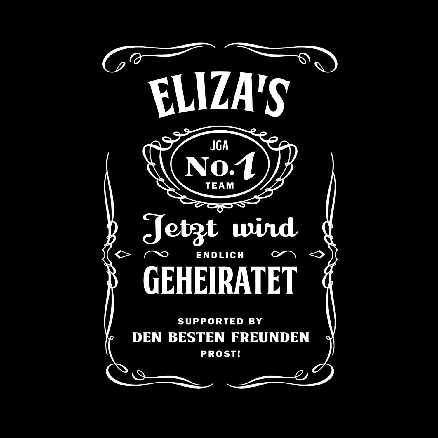 JGA T-Shirt »Jackie« für den Namen »Eliza«