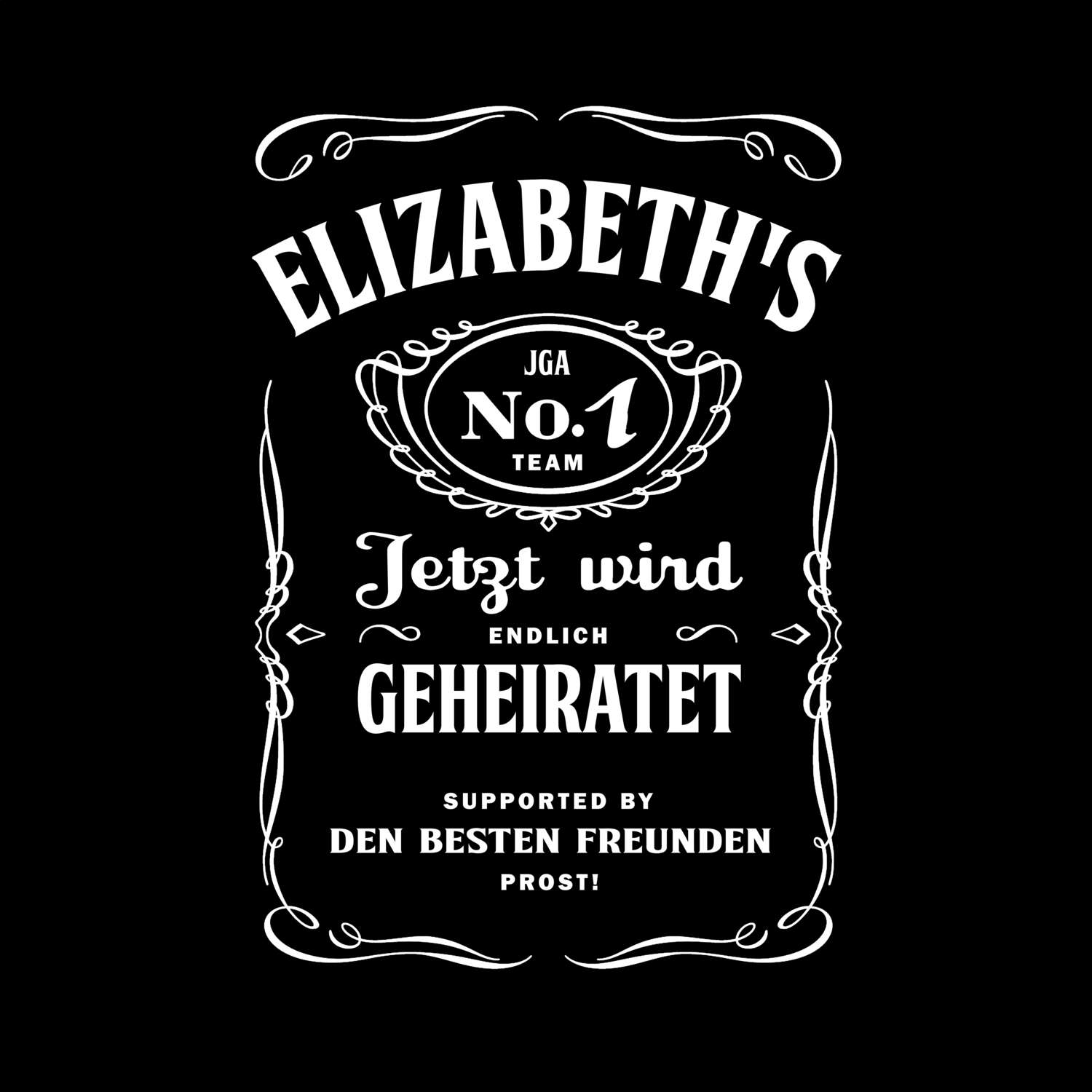 JGA T-Shirt »Jackie« für den Namen »Elizabeth«