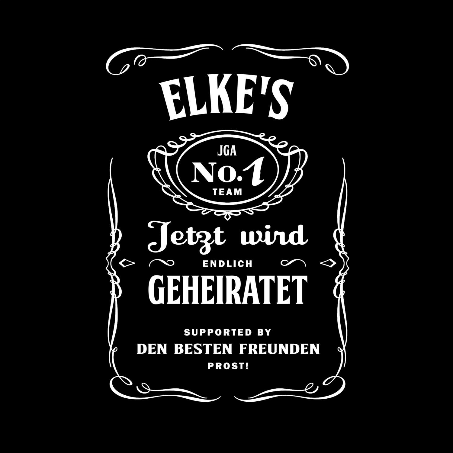 JGA T-Shirt »Jackie« für den Namen »Elke«