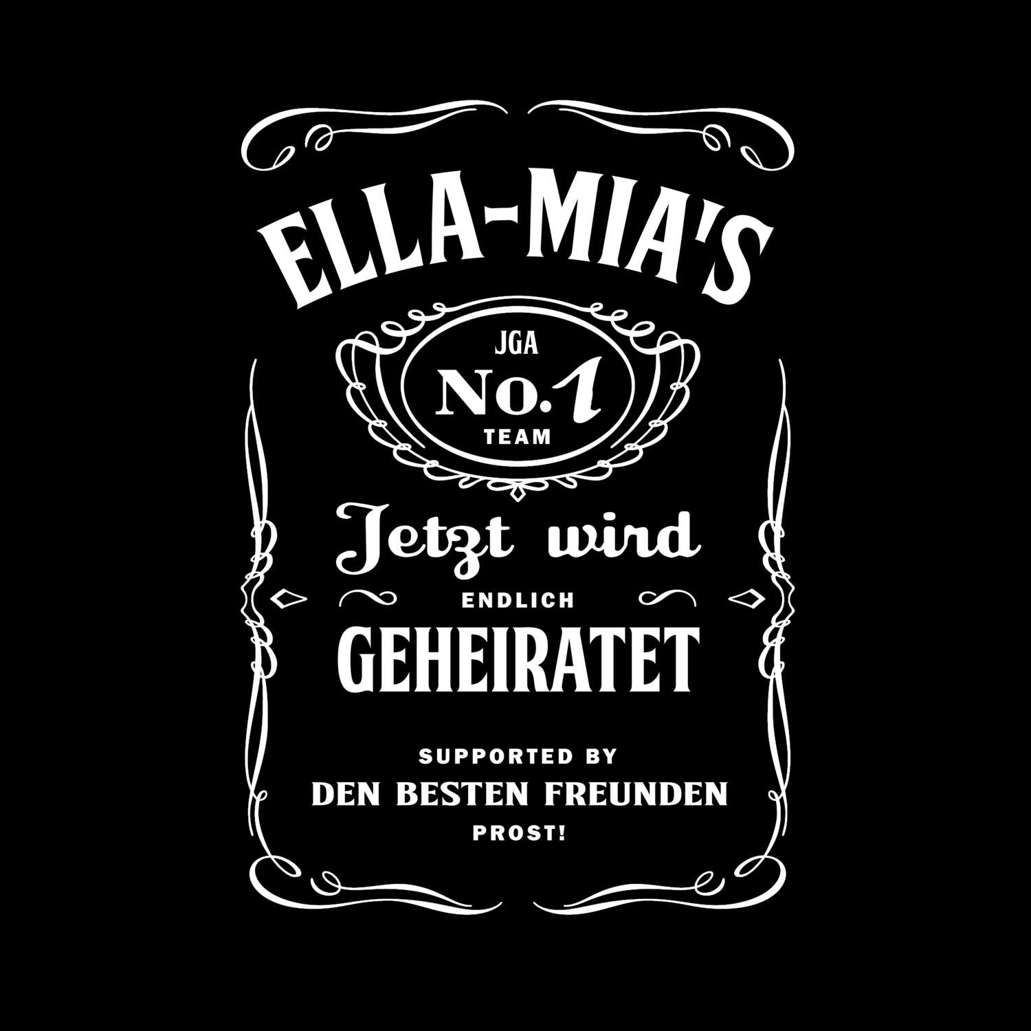 JGA T-Shirt »Jackie« für den Namen »Ella-Mia«