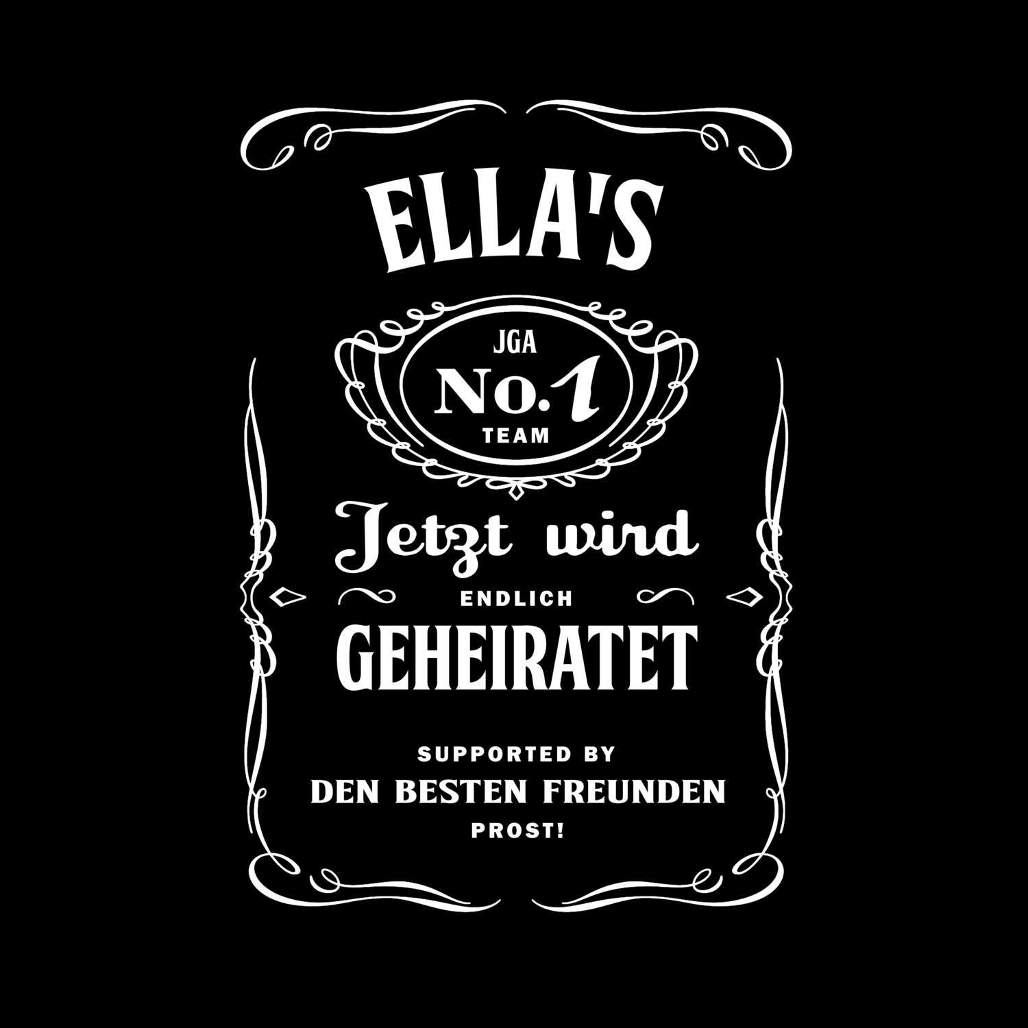 JGA T-Shirt »Jackie« für den Namen »Ella«