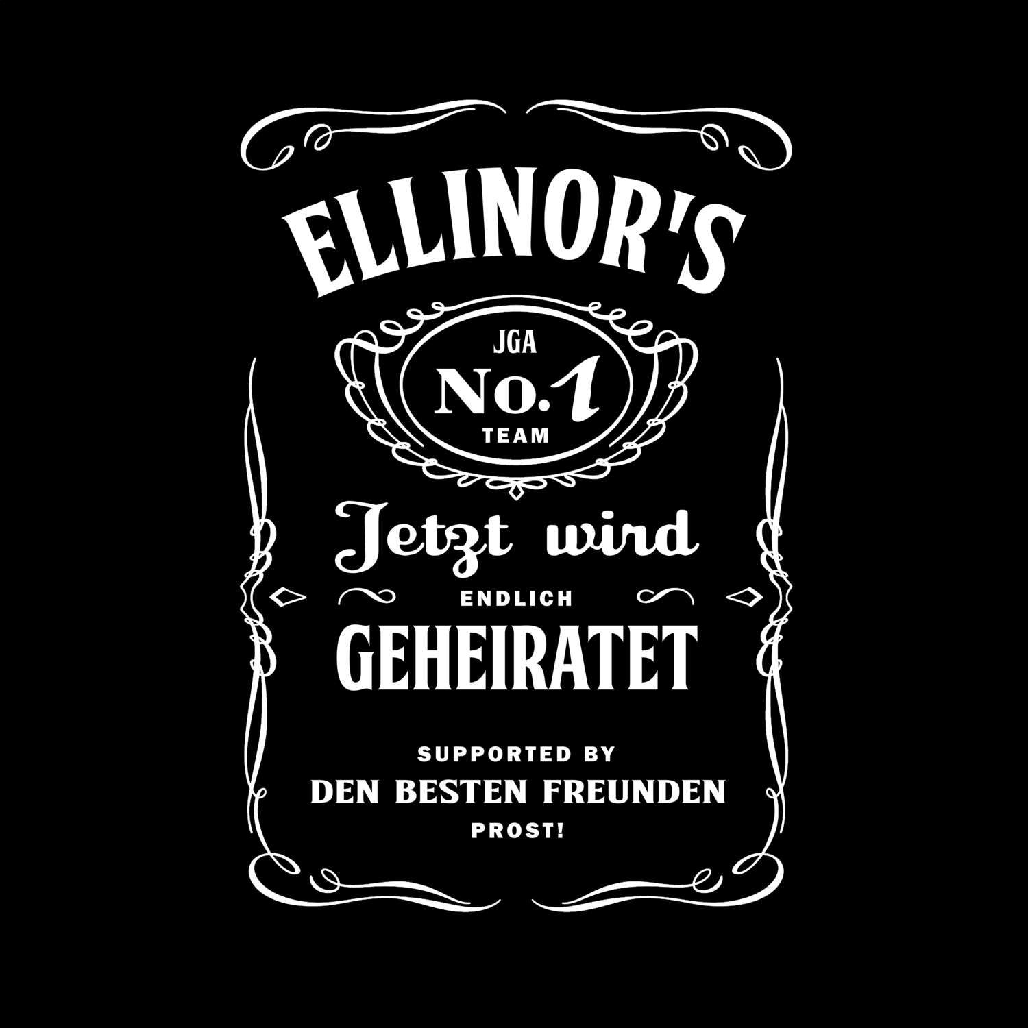 JGA T-Shirt »Jackie« für den Namen »Ellinor«