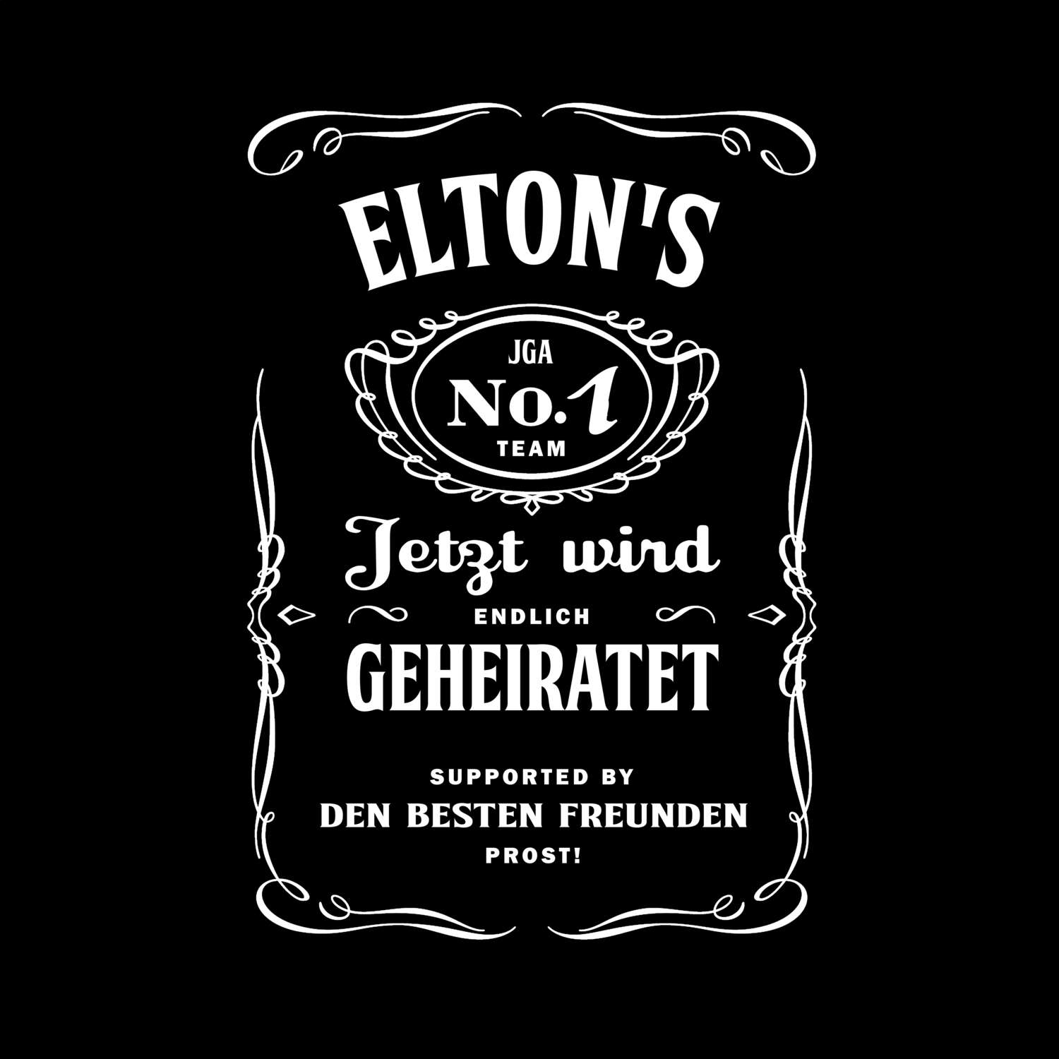 JGA T-Shirt »Jackie« für den Namen »Elton«