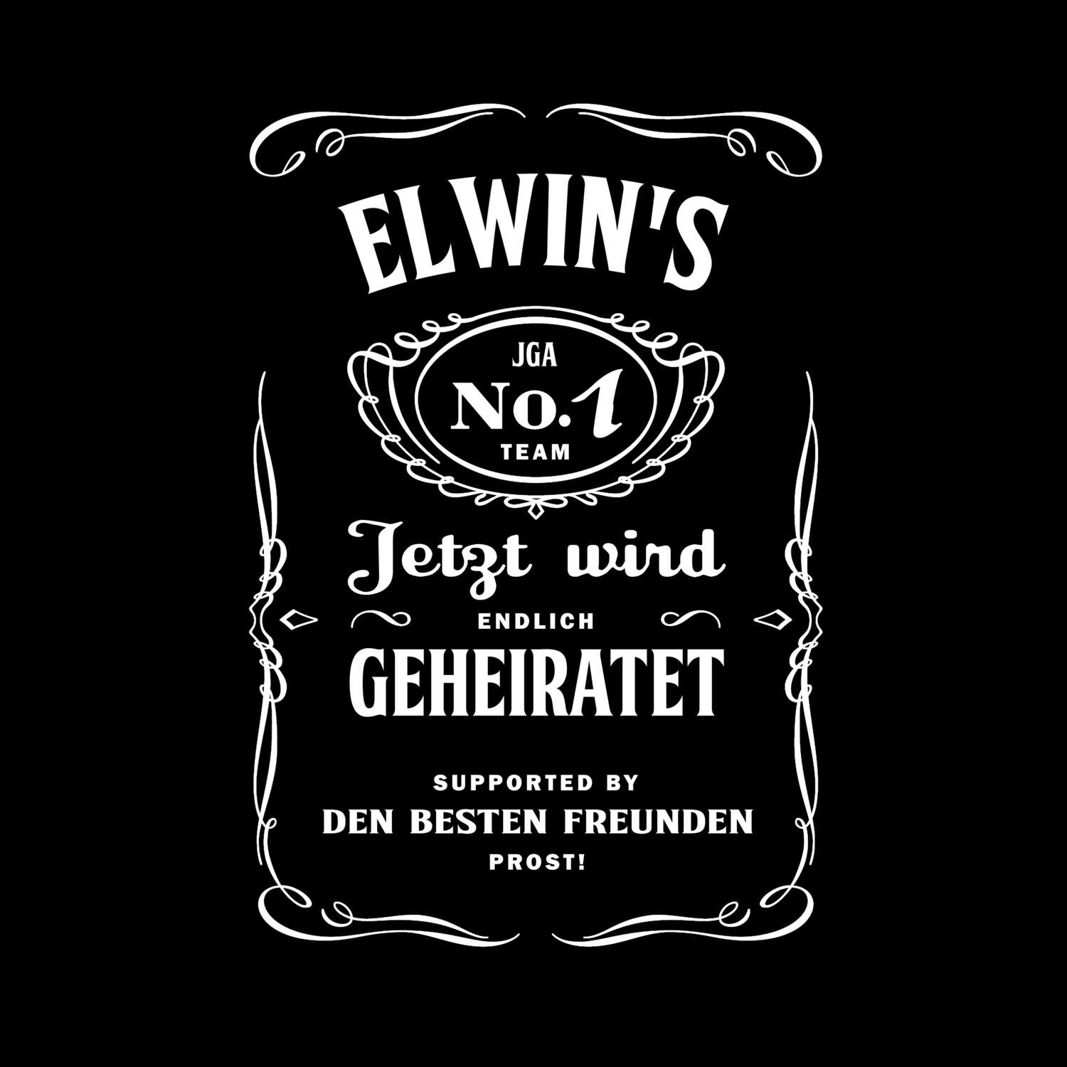 JGA T-Shirt »Jackie« für den Namen »Elwin«