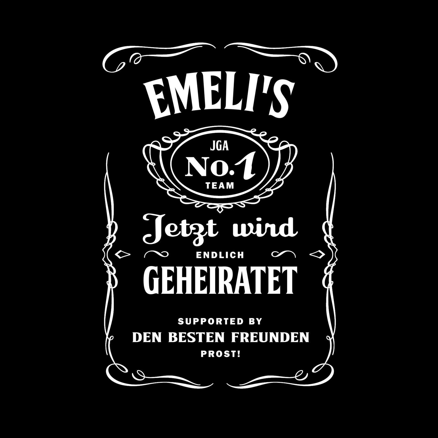 JGA T-Shirt »Jackie« für den Namen »Emeli«