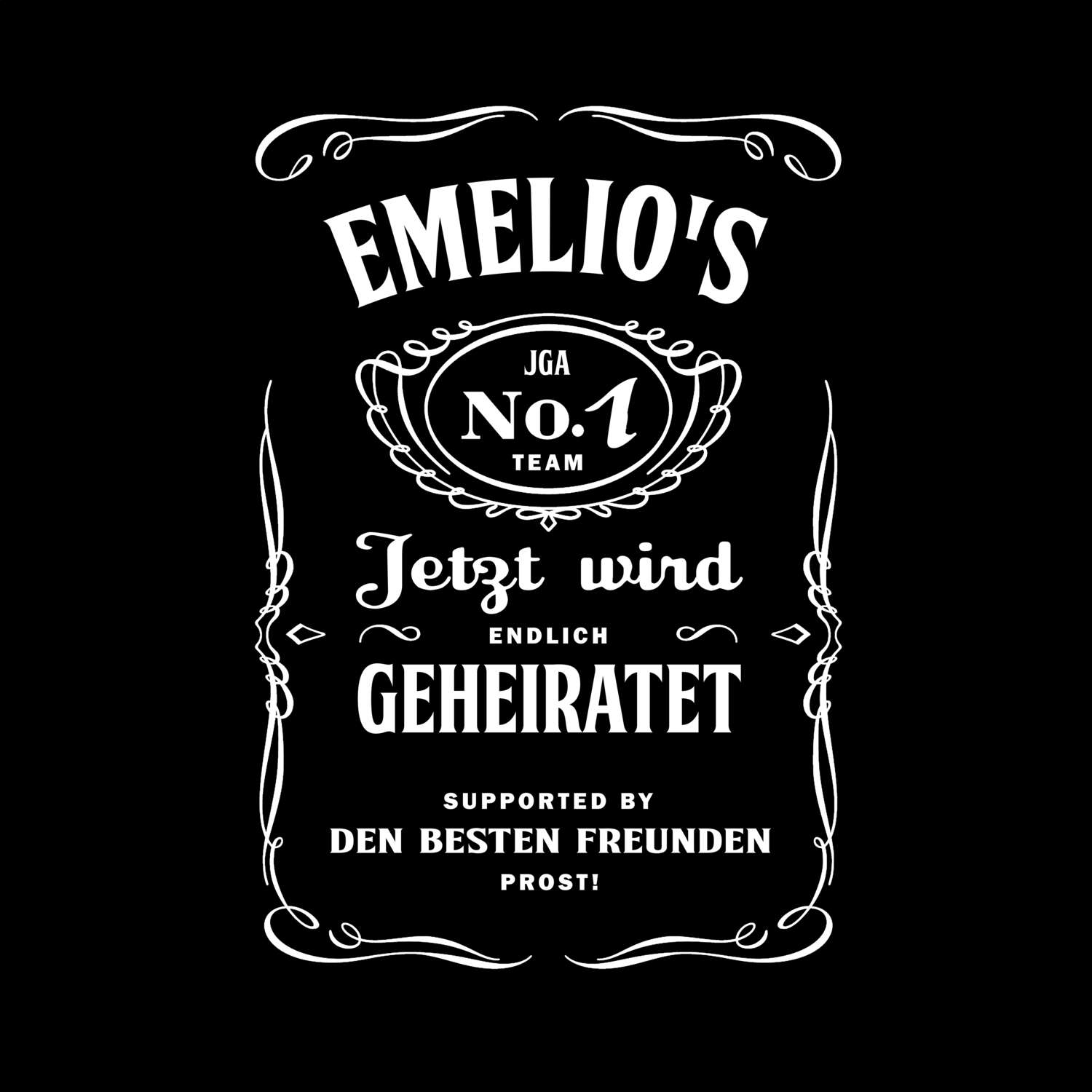 JGA T-Shirt »Jackie« für den Namen »Emelio«