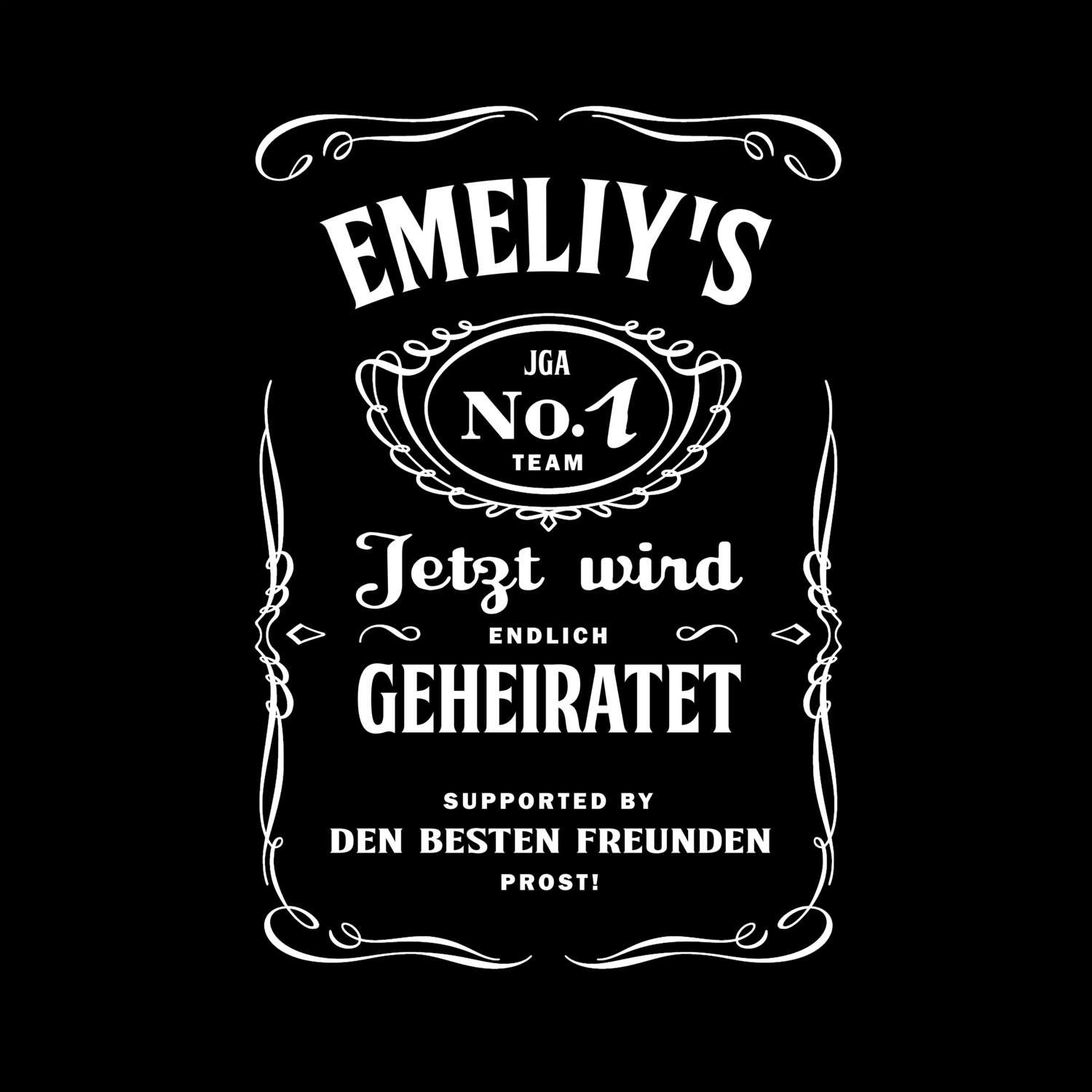 JGA T-Shirt »Jackie« für den Namen »Emeliy«