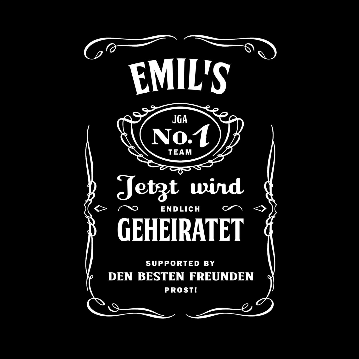 JGA T-Shirt »Jackie« für den Namen »Emil«