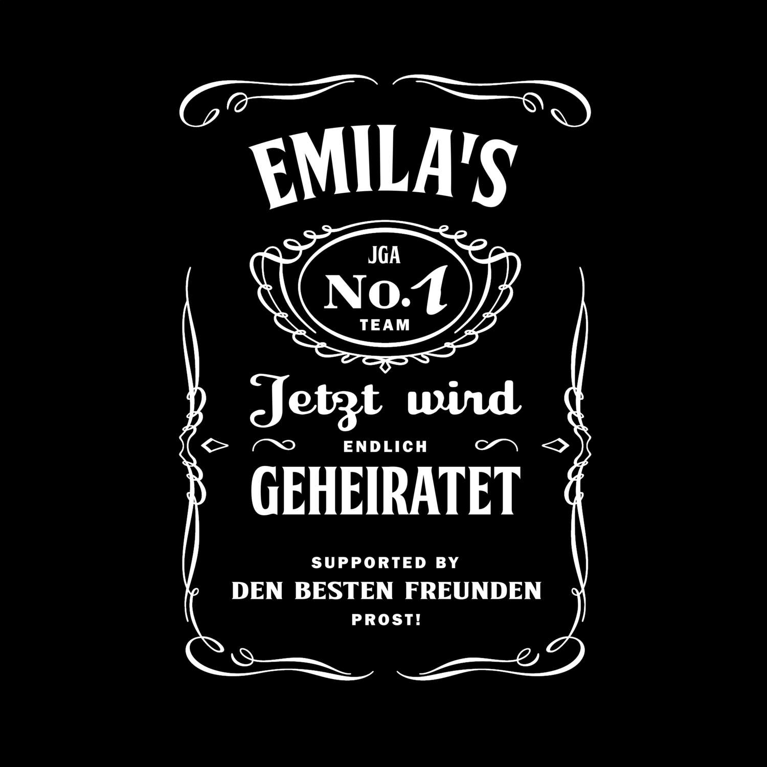 JGA T-Shirt »Jackie« für den Namen »Emila«